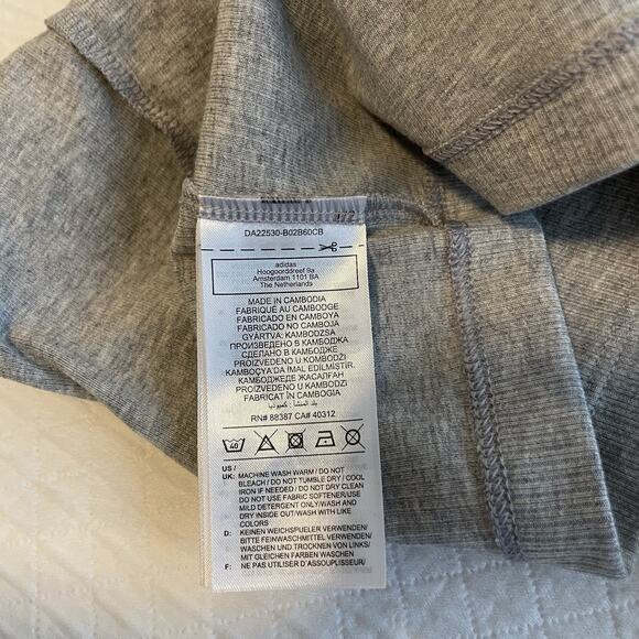 Adidas Originals Rib Crop Tank Top Athletic Sports Workout Layering Shirt Sz XS - Picture 9 of 9